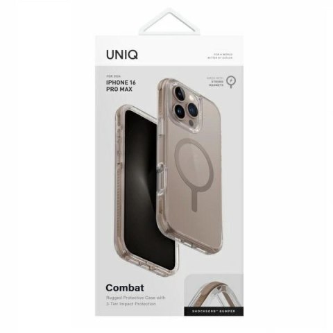 Etui na telefon iPhone 16 Pro Max UNIQ Combat MagClick Charging złoty