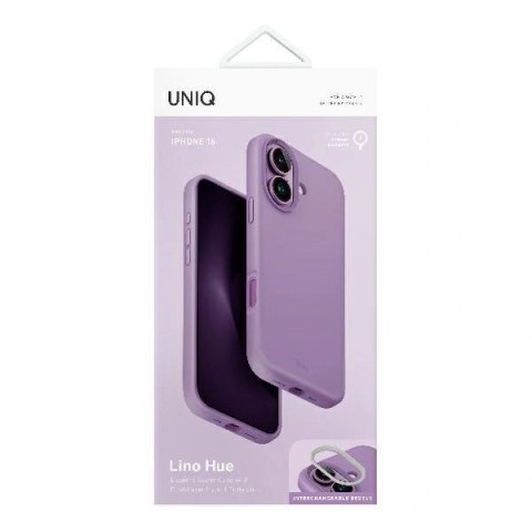 Etui iPhone 16 UNIQ Lino Hue różowy