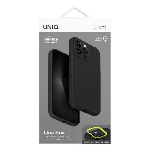 Etui na telefon iPhone 16 Pro Max UNIQ Lino Hue MagClick szary