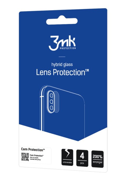 Szkło hybrydowe na obiektyw aparatu 3MK Lens Protect Apple iPhone 14 Plus / 15 Plus [4 PACK]