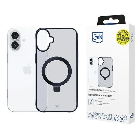 Etui na telefon iPhone 16 3MK Smoke Case MagSafe z funkcją stendu