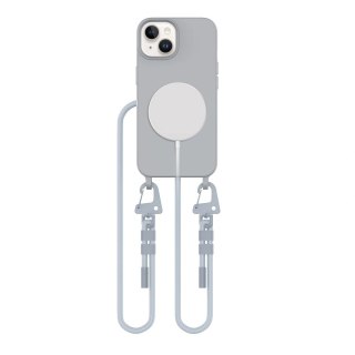 Etui na telefon Apple iPhone 14 Tech-Protect Magnecklace MagSafe Crayon Grey