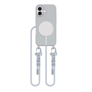 Etui iPhone 16 Tech-Protect MagNecklace MagSafe szare Crayon