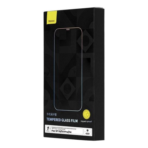 Szkło hartowane Baseus 0.4mm Corning HD Apple iPhone 14 / 13 / 13 Pro + zestaw czyszczący