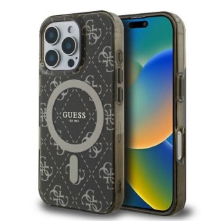 Etui na telefon iPhone 16 Pro Guess brązowy MagSafe hardcase 4G