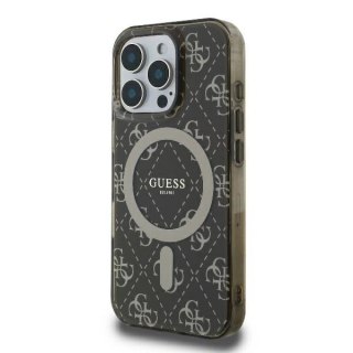 Etui na telefon iPhone 16 Pro Guess brązowy MagSafe hardcase 4G