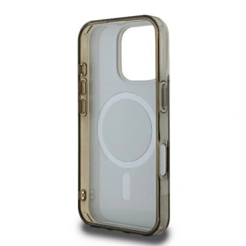 Etui na telefon iPhone 16 Pro Guess brązowy MagSafe hardcase 4G