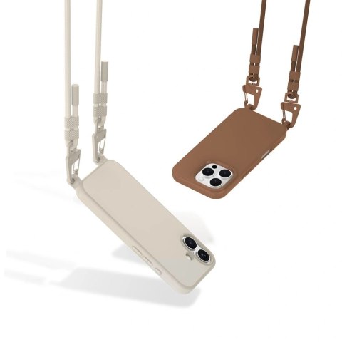 Etui na telefon Apple iPhone 15 Tech-Protect Magnecklace MagSafe brązowy