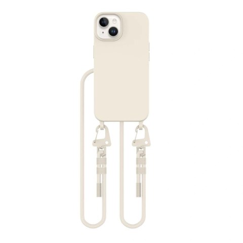 Etui na telefon Apple iPhone 15 Tech-Protect Magnecklace MagSafe Cosmic Latte