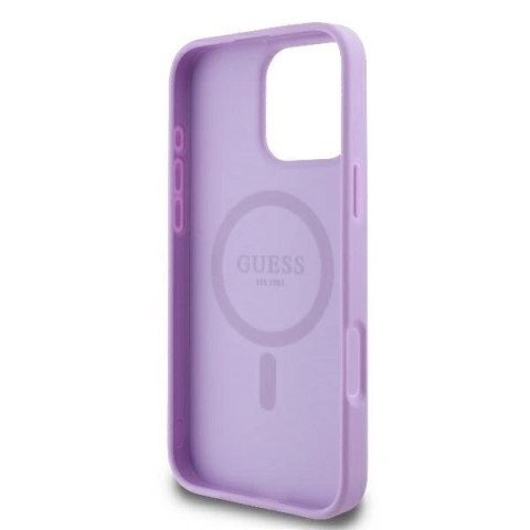 Etui na telefon Apple iPhone 16 Pro Guess Saffiano MagSafe fioletowy