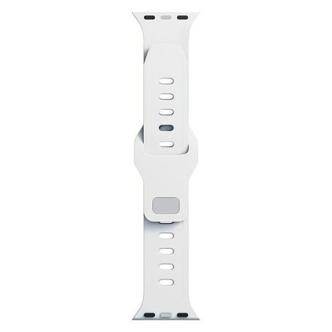 Pasek 3MK Silicone Watch Strap Apple Watch 4/5/6/7/8/9/SE/Ultra 42/44/45/49mm biały/white