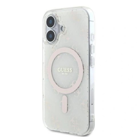 Etui na telefon Apple iPhone 16 Plus Guess MagSafe 4G białe hardcase