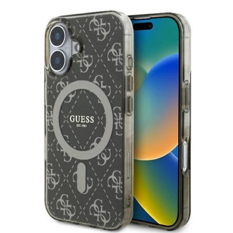 Etui na telefon Apple iPhone 16 Guess hardcase MagSafe brązowe 4G