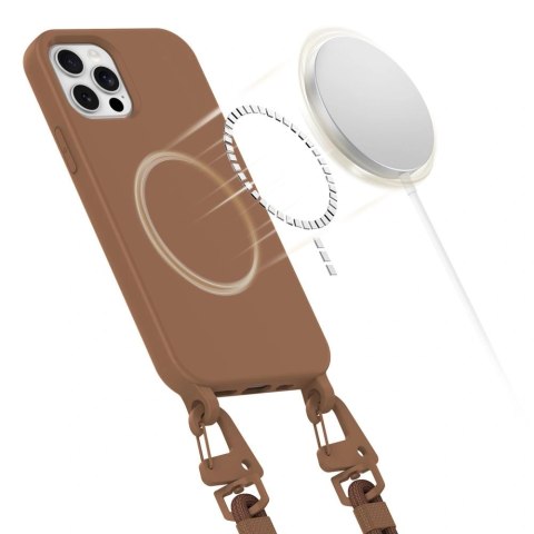 Etui Tech-Protect Magnecklace MagSafe Apple iPhone 12 / 12 Pro Chocolate Brown