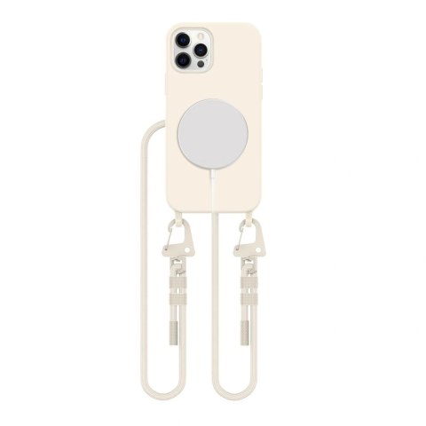 Etui Tech-Protect Magnecklace MagSafe Apple iPhone 12 / 12 Pro Cosmic Latte