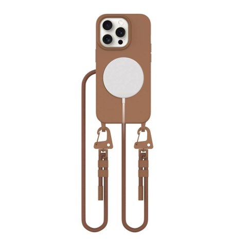 Etui na telefon Apple iPhone 14 Pro Tech-Protect Magnecklace MagSafe brąz