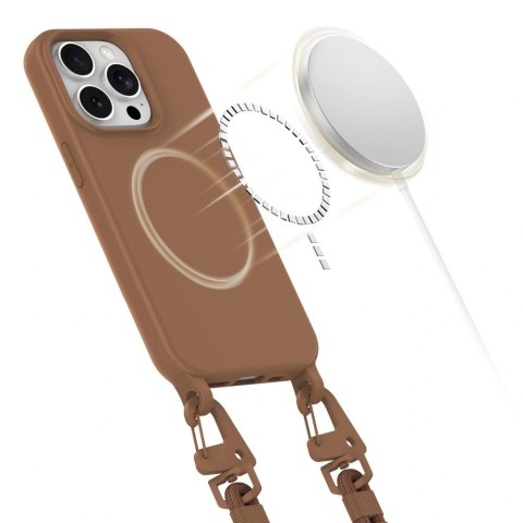 Etui Tech-Protect Magnecklace MagSafe Apple iPhone 15 Pro Chocolate Brown