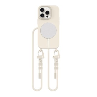 Etui Tech-Protect Magnecklace MagSafe Apple iPhone 15 Pro Cosmic Latte