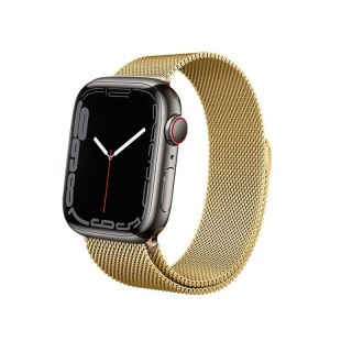 Bransoleta Crong Milano Steel Apple Watch 4/5/6/7/SE/8/9 40/41mm (złoty)