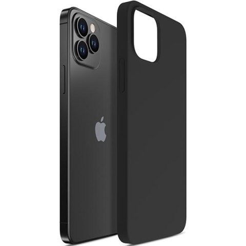 Etui 3MK Silicone Case Apple iPhone 12 Pro Max czarny/black