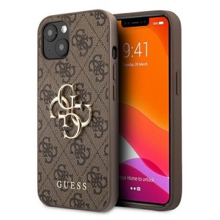 Etui Guess GUHCP13M4GMGBR Apple iPhone 13 brązowy/brown hardcase 4G Big Metal Logo