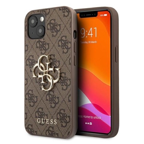 Etui Guess GUHCP13M4GMGBR Apple iPhone 13 brązowy/brown hardcase 4G Big Metal Logo