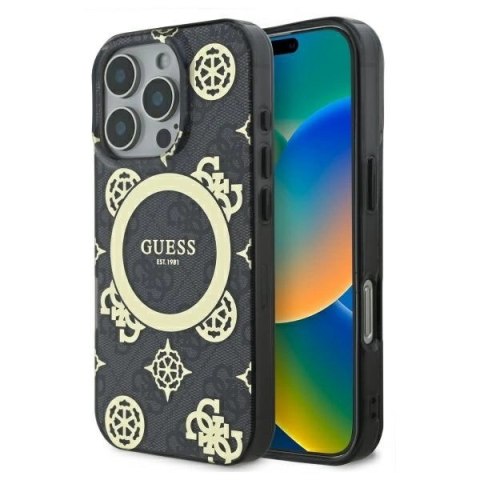 Etui na telefon Apple iPhone 16 Pro Guess hardcase MagSafe czarne