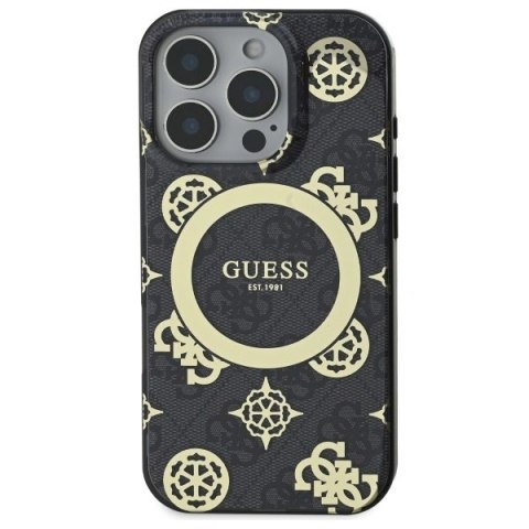 Etui na telefon Apple iPhone 16 Pro Guess hardcase MagSafe czarne