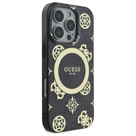 Etui na telefon Apple iPhone 16 Pro Guess hardcase MagSafe czarne