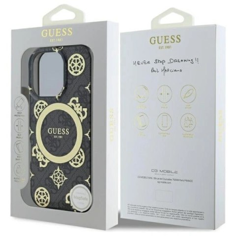 Etui na telefon Apple iPhone 16 Pro Guess hardcase MagSafe czarne