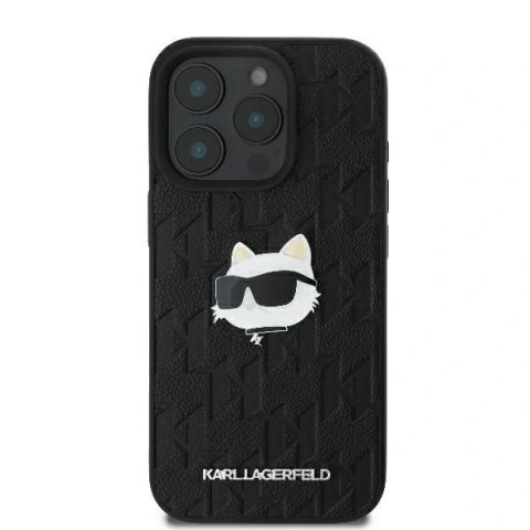 Etui na telefon iPhone 16 Pro Max Karl Lagerfeld Choupette Monogram czarne