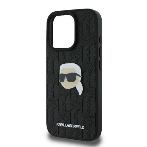 Etui na telefon Apple iPhone 16 Pro Max Karl Lagerfeld Monogram czarne