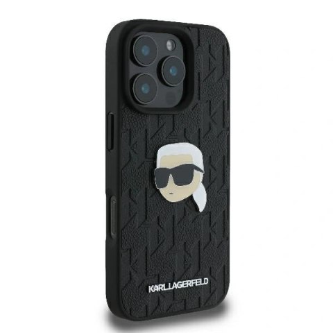 Etui na telefon Apple iPhone 16 Pro Karl Lagerfeld Monogram czarne