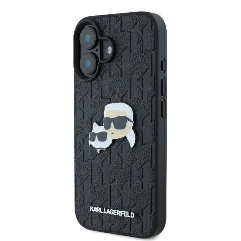 Etui na telefon Apple iPhone 16 Plus Karl Lagerfeld Monogram czarne