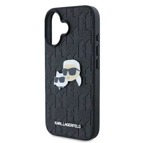 Etui na telefon Apple iPhone 16 Plus Karl Lagerfeld Monogram czarne