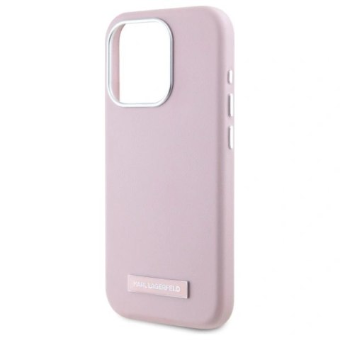 Etui Karl Lagerfeld KLHMP15XPGMSRPP Apple iPhone 15 Pro Max hardcase FW Metal Plate MagSafe różowy/pink