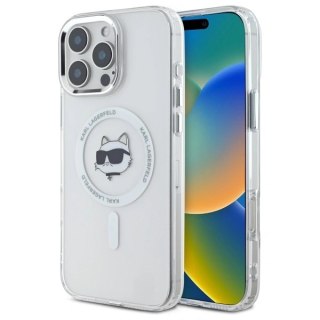 Etui na telefon Apple iPhone 16 Pro Karl Lagerfeld Choupette MagSafe białe