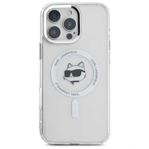 Etui na telefon Apple iPhone 16 Pro Karl Lagerfeld Choupette MagSafe białe