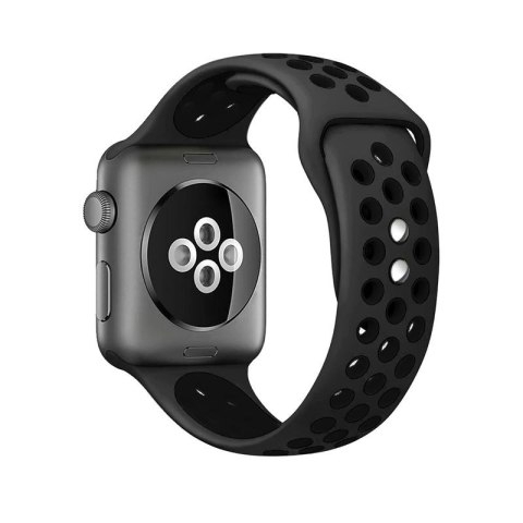 Pasek Crong Duo Sport Apple Watch 4/5/6/7/SE/8/9/10 40/41/42mm (szary/czarny)