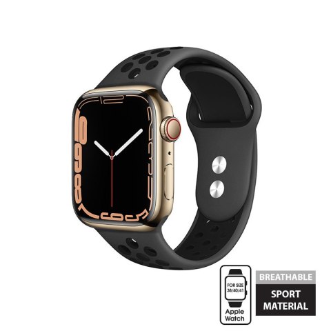 Pasek Crong Duo Sport Apple Watch 4/5/6/7/SE/8/9/10 40/41/42mm (szary/czarny)