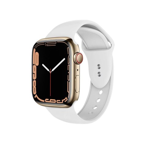 Pasek Crong Liquid Apple Watch 4/5/6/7/SE/8/9/Ultra 44/45/49mm (biały)