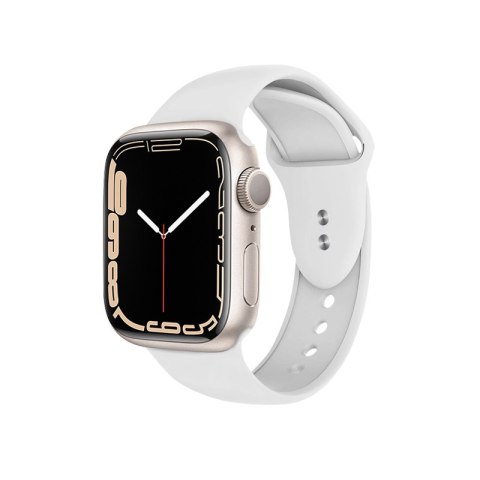 Pasek Crong Liquid Apple Watch 4/5/6/7/SE/8/9/Ultra 44/45/49mm (biały)