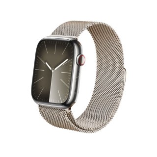 Pasek Crong Milano Steel Apple Watch 4/5/6/7/8/9/SE/Ultra 42/44/45/49mm szampański