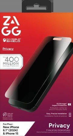 Szkło prywatyzujące Apple iPhone 15 / 16 ZAGG InvisibleShield Glass Elite Privacy