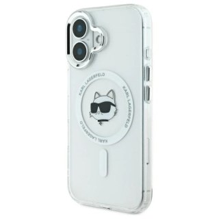 Etui na telefon Apple iPhone 16 Plus Karl Lagerfeld Choupette MagSafe biały