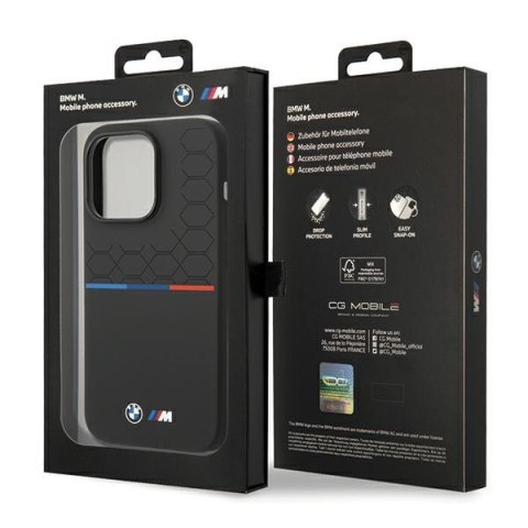 Etui BMW BMHCP15L22SMPK Apple iPhone 15 Pro Silicone Pattern czarny/black