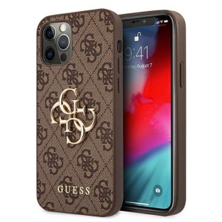 Etui Guess GUHCP12M4GMGBR Apple iPhone 12/12 Pro brązowy/brown hardcase 4G Big Metal Logo