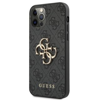 Etui Guess GUHCP12M4GMGGR Apple iPhone 12/12 Pro szary/grey hardcase 4G Big Metal Logo