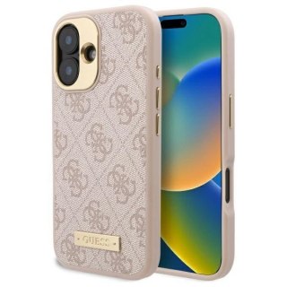 Etui na telefon iPhone 16 Plus Guess MagSafe różowe hardcase 4G