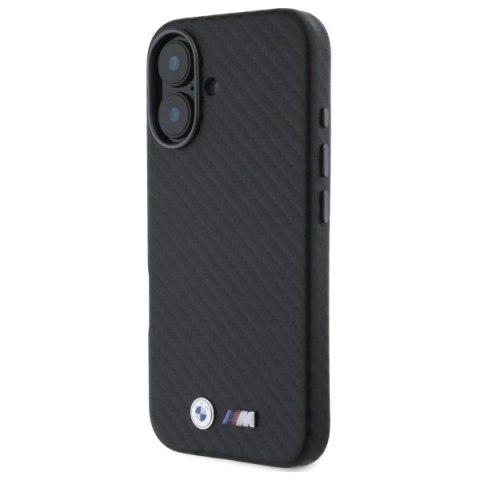 Etui BMW BMHCP16S23PUFWC Apple iPhone 16 hardcase Carbon Wrapped Metal czarny/black